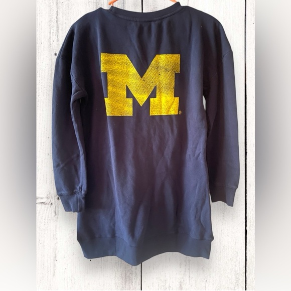 Women Gameday Couture Michigan Wolverines Long Sweater Dress Blue Size Small NWT - Picture 5 of 7